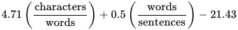 Automated readability index