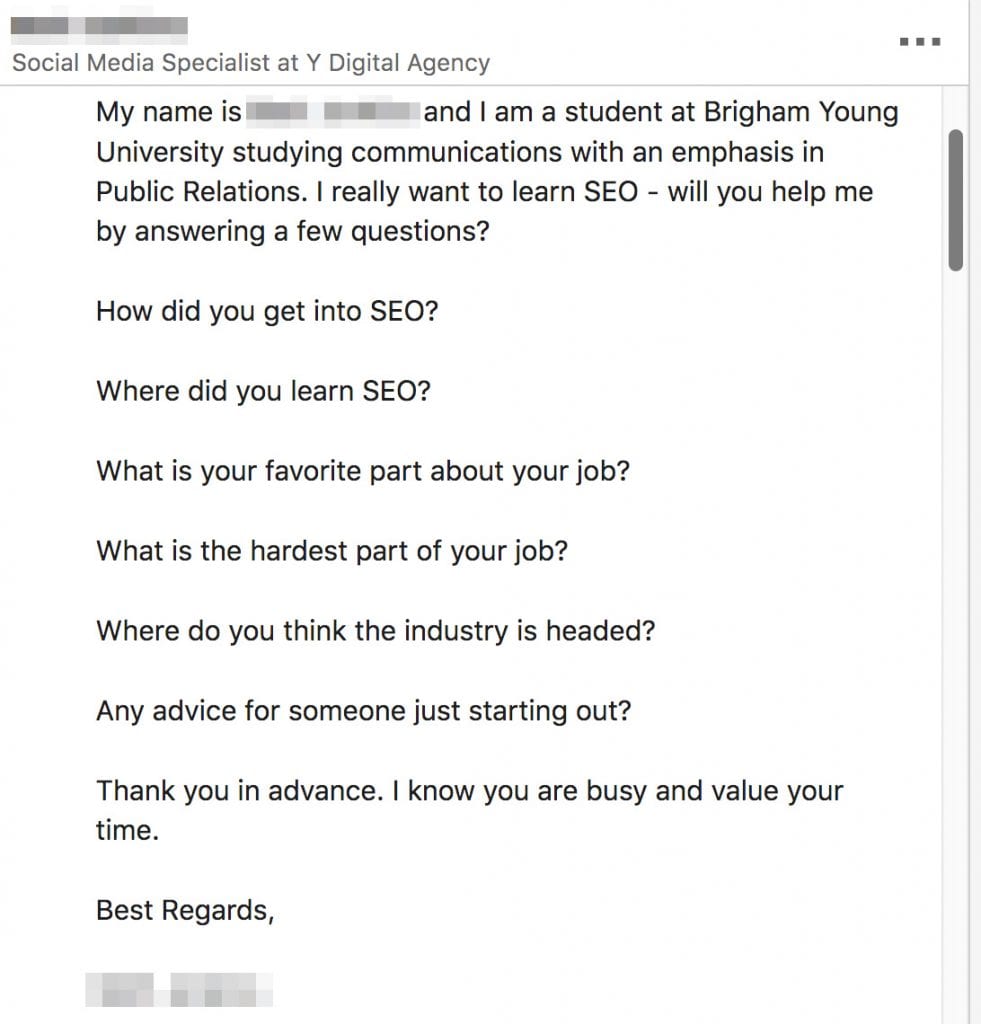 LinkedIn SEO questions